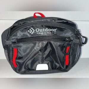 Outdoor Products Gray Red Fanny Pack Waist Bag - Hiking Travel  Adjustable